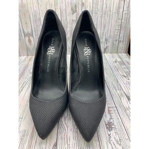 Rock & Republic Arabella Black Snake Skin Womens Size 10 High Heel Pumps Shoes